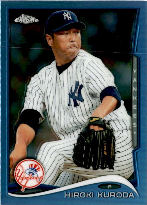 2014 Topps Chrome #27 Hiroki Kuroda Blue Refractor /199 New York Yankees