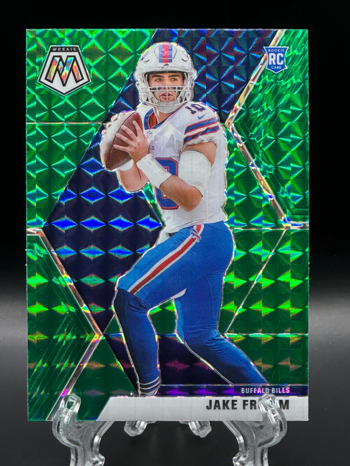 Jake Fromm 2020 Panini Mosaic Rookie Green Mosaic Prizm #242 RC Bills Georgia