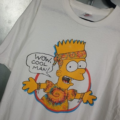 Bart Simpson Grateful Dead Lot Tee Vintage 90s Hippie Graphic Art Shirt XL