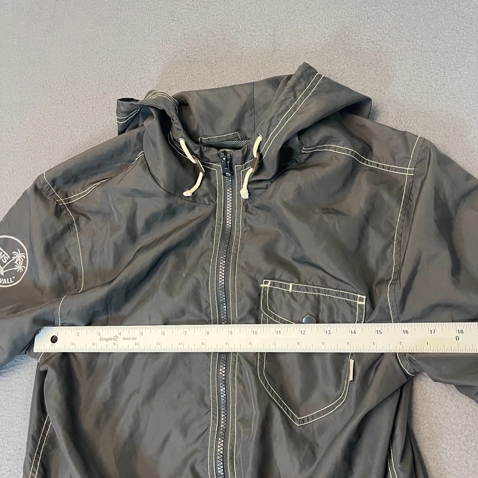 Vans Jacket Men's S Windbreaker Joel Tudor Collection Full Zip Hooded Gray Pkt - Image 4 of 4