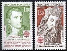 CEPT / Europa 1980 Andorre français n° 284 et 285 ** Personnages célèbres