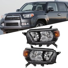 Halogen Black Headlights Headlamps Left+Right Side For 2010-2013 Toyota 4Runner
