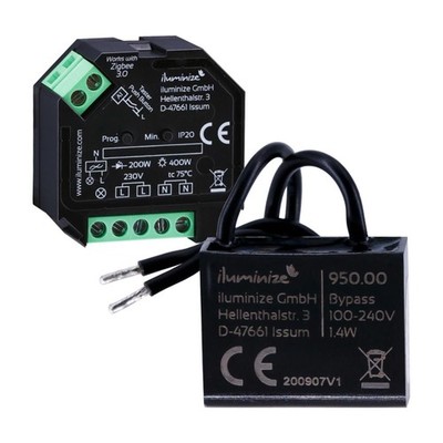 Set: Bypass und Dimm-Aktor 230V, nur mit L-Leiter | Zigbee-kompatibel, IP20