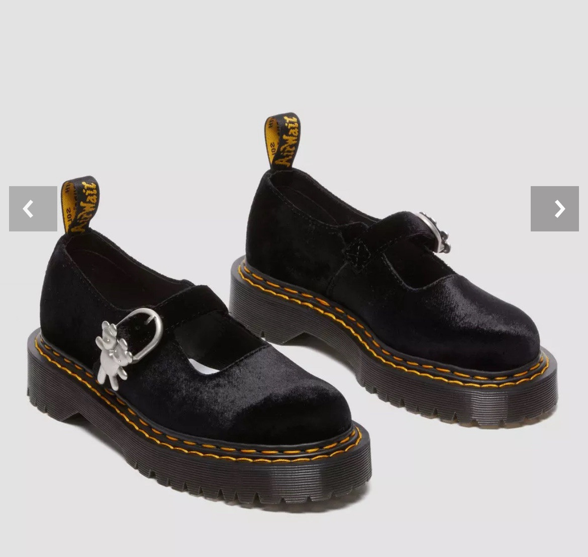 Dr.Martens×HEAVEN BY MARC JACOBS Heaven by Marc Jacobs x Dr Martens Addina Mary Jane Velvet Black