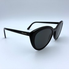Prada Sunglasses Black Cat Eye SPR 02V Ladies 54-20 145 Italy Authentic