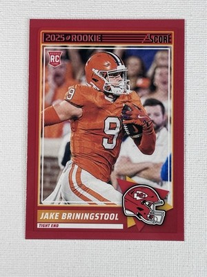 2025 Panini Score ~ Jake Briningstool ~ Red Rookie ~ 74 ~ Chiefs