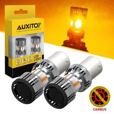 2PCS AUXITO BAU15S PY21W CANBUS LED Turn Signal Light Bulbs No Hyper Flash Amber