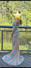 Beautiful Jovani Prom Dress. Strapless, V-neckline, Floor Length Gown Size 2. 