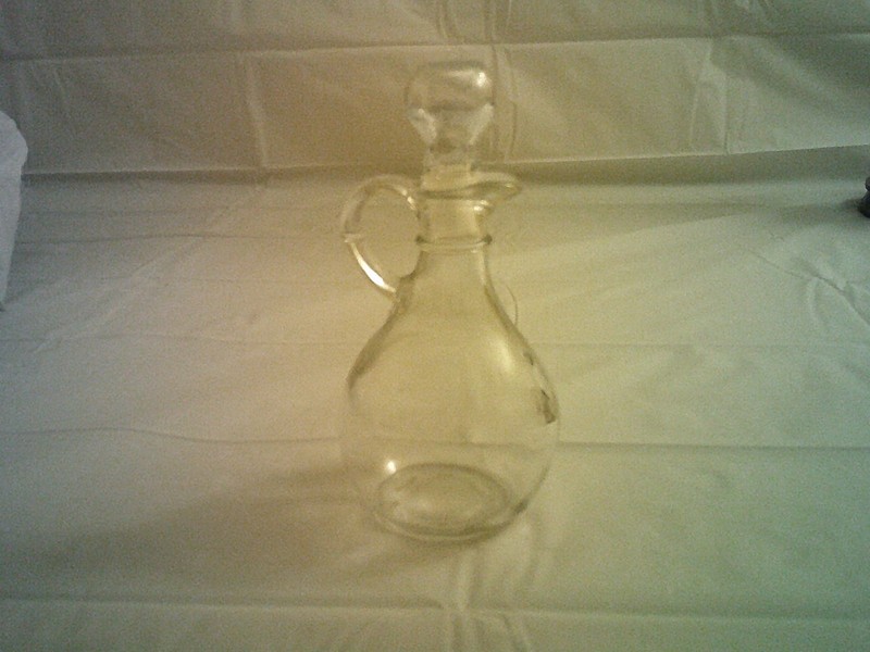 Vintage Pressed Glass Cruet Bottle