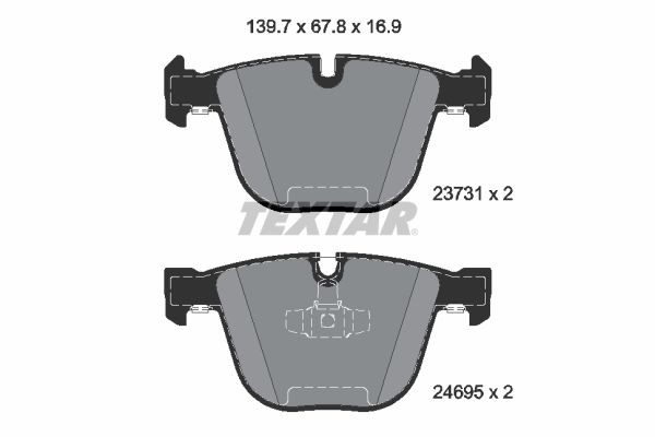 Textar Bremsbelagsatz, Scheibenbremse 2373101 FüR Alpina BMW-image