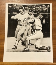 Original Type 1 Photo Philadelphia Phillies Mike Schmidt Play at the Plate VTG