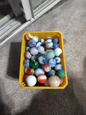 Over 2 Lb of Vintage Marbles Mix Old Estate Collection