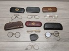 Joblot 9 X Vintage Antique Glasses pince-nez Spectacles Bifocals Eyewear 