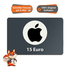 Apple iTunes 15€ Euro Digitaler Guthaben Code Card Geschenk Gutscheincode E-Mail