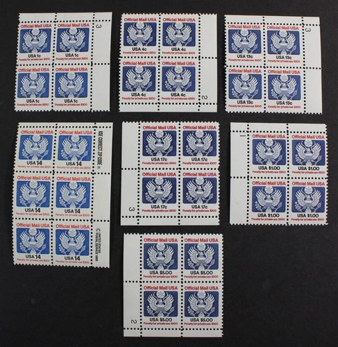 CKStamps: US Stamps Collection Scott#O127-O133 Block Mint NH OG