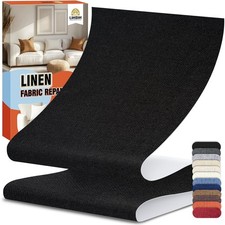 Linen Fabric Repair Tape 4.7x63 Inch Self Adhesive Couch Patch Furniture Black