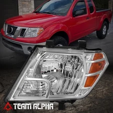 Fits 2009-2021 Nissan Frontier OE Style Chrome/Amber Driver Side Headlight Lamp