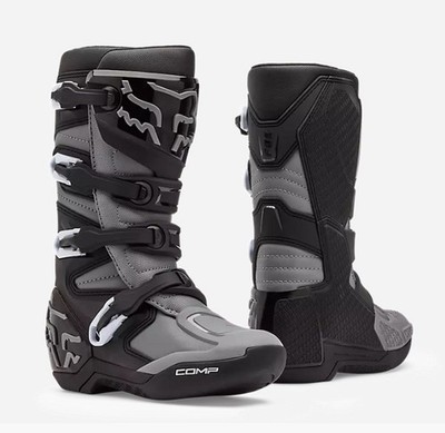 Fox Racing Youth Comp Boots Black/Gray 30471-014 | eBay