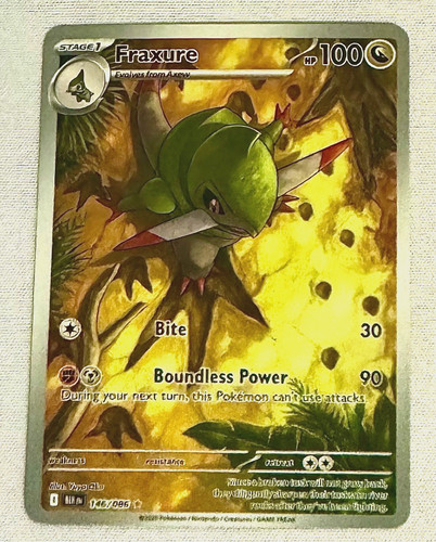 Fraxure 146/086 - Illustration Rare - Pokemon Black Bolt - NM
