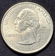 2013-P Washington Quarter, Mt. Rushmore S.D., DDR-004, Bump On Nose, Die Break