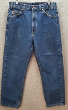 Vintage 1990s Levi s 505 Distressed Medium Wash Blue Jeans Orange Tab Size 36x30