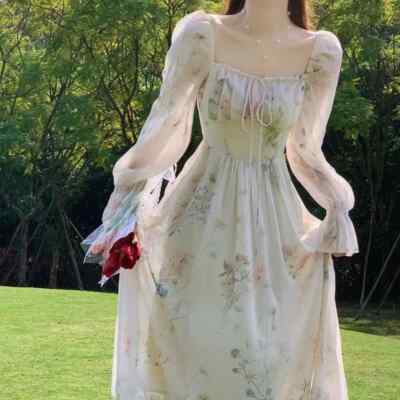 Elegant Tweed Dress Lace Details Spring Wardrobe New Women's Long Dress
