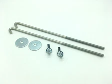 10" Inch Battery J Bolts Hold down, 1 Pair, by Quick Cable