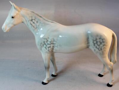 VINTAGE BESWICK DAPPLE GREY RACEHORSE 'BOIS ROUSSEL' MODEL #701