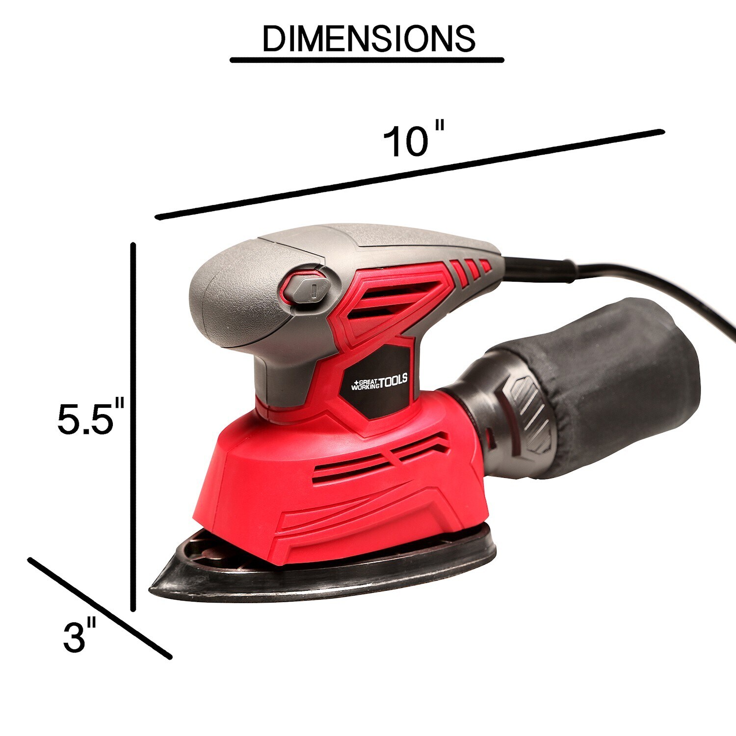 Great Working Tools MS028 120V Orbital Sander with Dust Collection 