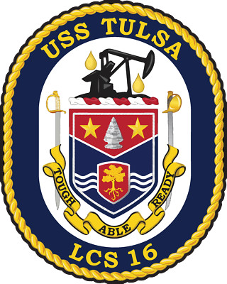 LCS-16 USS Tulsa Badge Sticker Decal