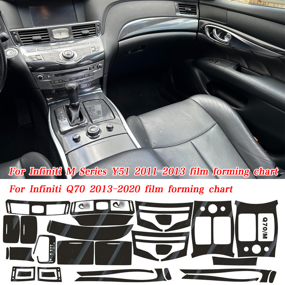 FOR 14-22 INFINITI Q50 GLOSSY BLACK HEADLIGHT COVER EYELID EYEBROW EYE