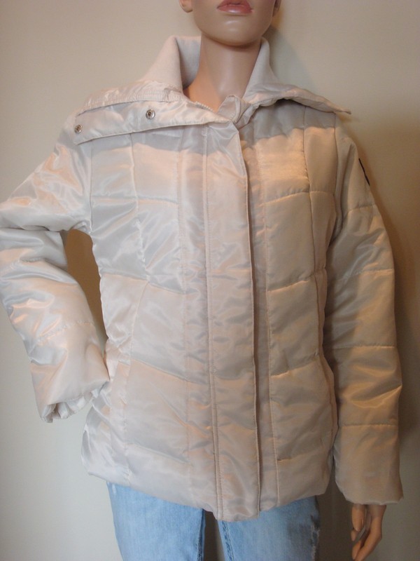 Selena Gomez Dream Out Loud Puffer Coat ~ Size Small ~ Ivory