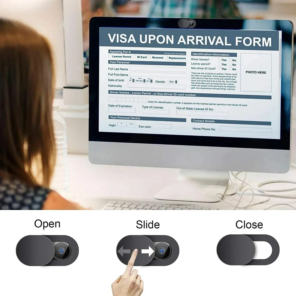 Webcam Cover Slider 5 Pack Laptop Camera Privacy for Phone Tablet Universal Fit - Image 3 of 4