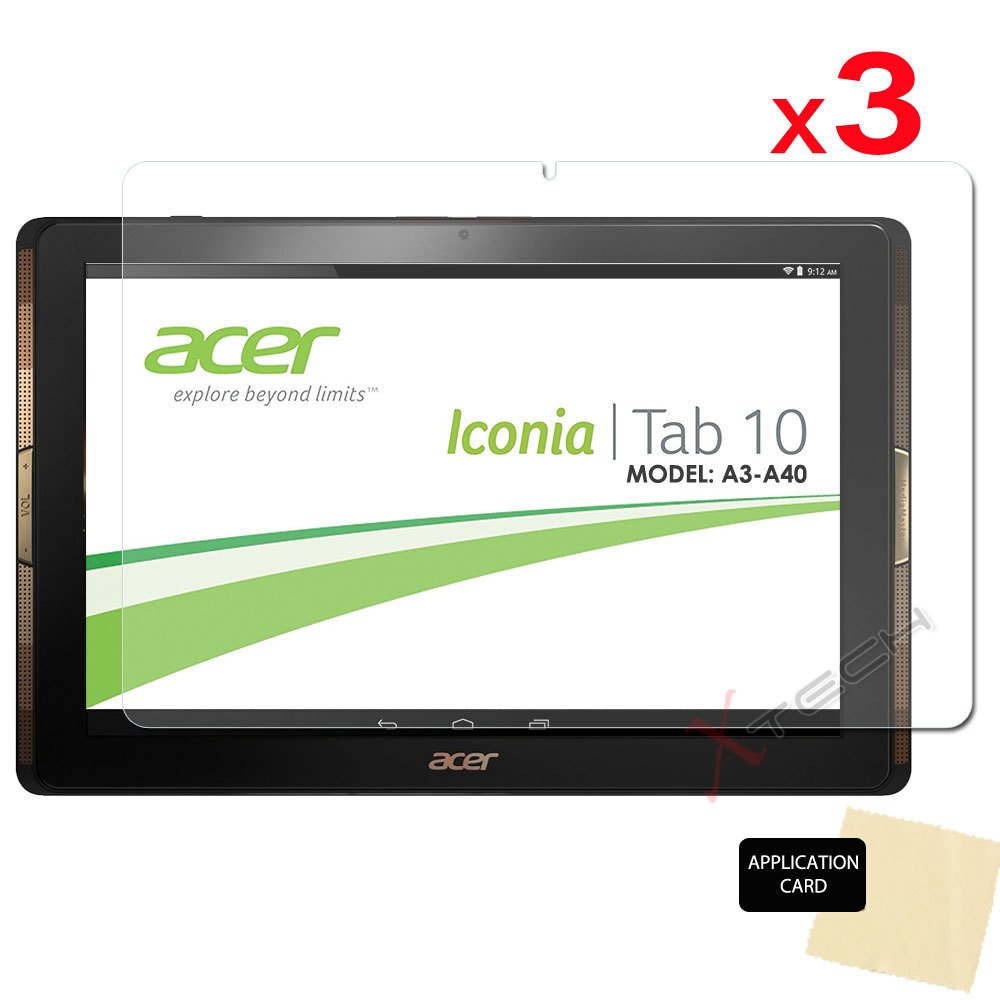 3x CLEAR LCD Screen Protector Cover Guards for Acer Iconia Tab 10 A3