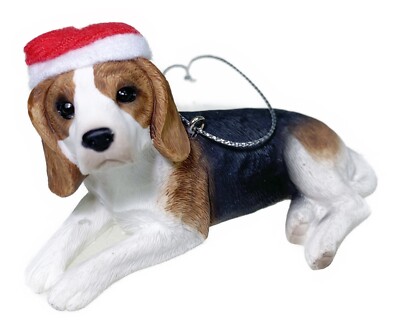 Beagle Dog Christmas Holiday Ornament Sandcast