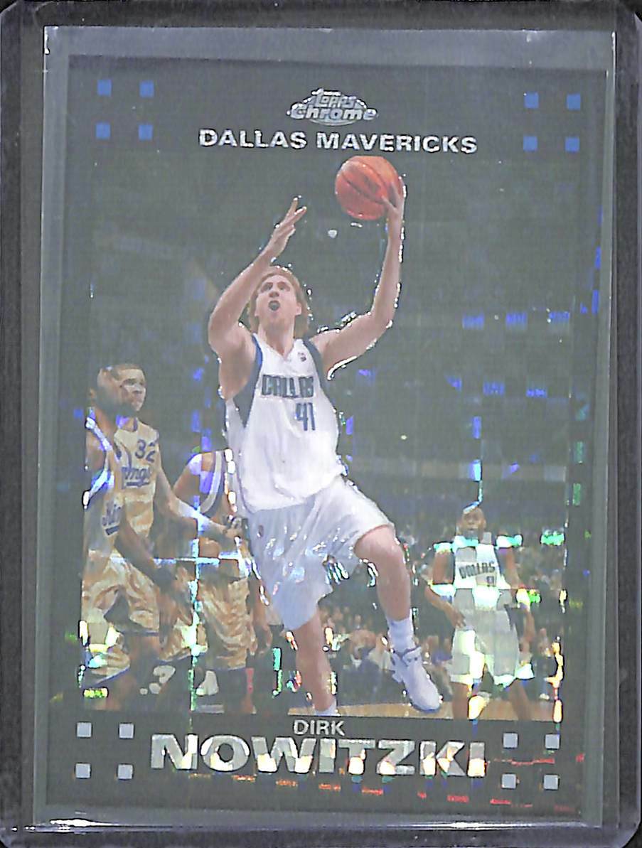 2007-08 Topps Chrome XFractor #41 Dirk Nowitzki No 44 of 50