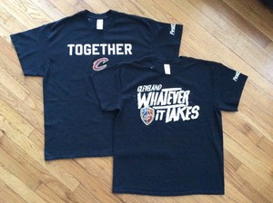 (2) CLEVELAND CAVALIERS, PROMO, T-SHIRTS, (2017-18) TOGETHER/WHATEVER
