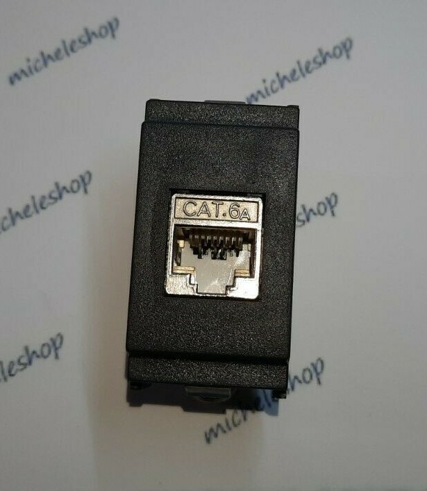 Frutto Rj45 FTP Schermata Cat.6a Compatibile Vimar Idea Presa