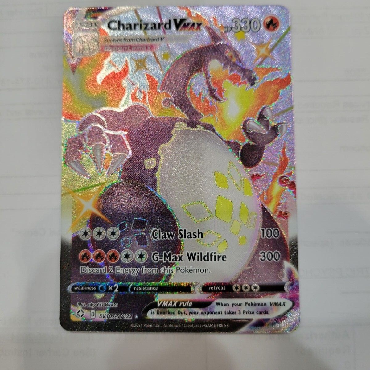 Black Charizard VMAX Shiny Rare SV107/SV122!!!!!!!
