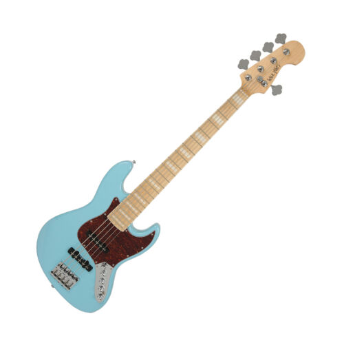 Mark James MJB-1000 Standard Classic Jazz Bass Dolphin Blue 5-Strings Alder - Picture 1 of 4