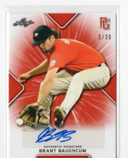 2021 Leaf Perfect Game National Showcase Brant Baughcum Orange 3/30 BA-BB4