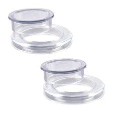 2 Set 2" Silicone Patio Table Umbrella Hole Ring and Cap, 2 Rings and 2 Stoppers