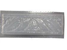 Floral Leaf Tile Trim Plaque Concrete, Cement or Plaster Garden Mold 6048