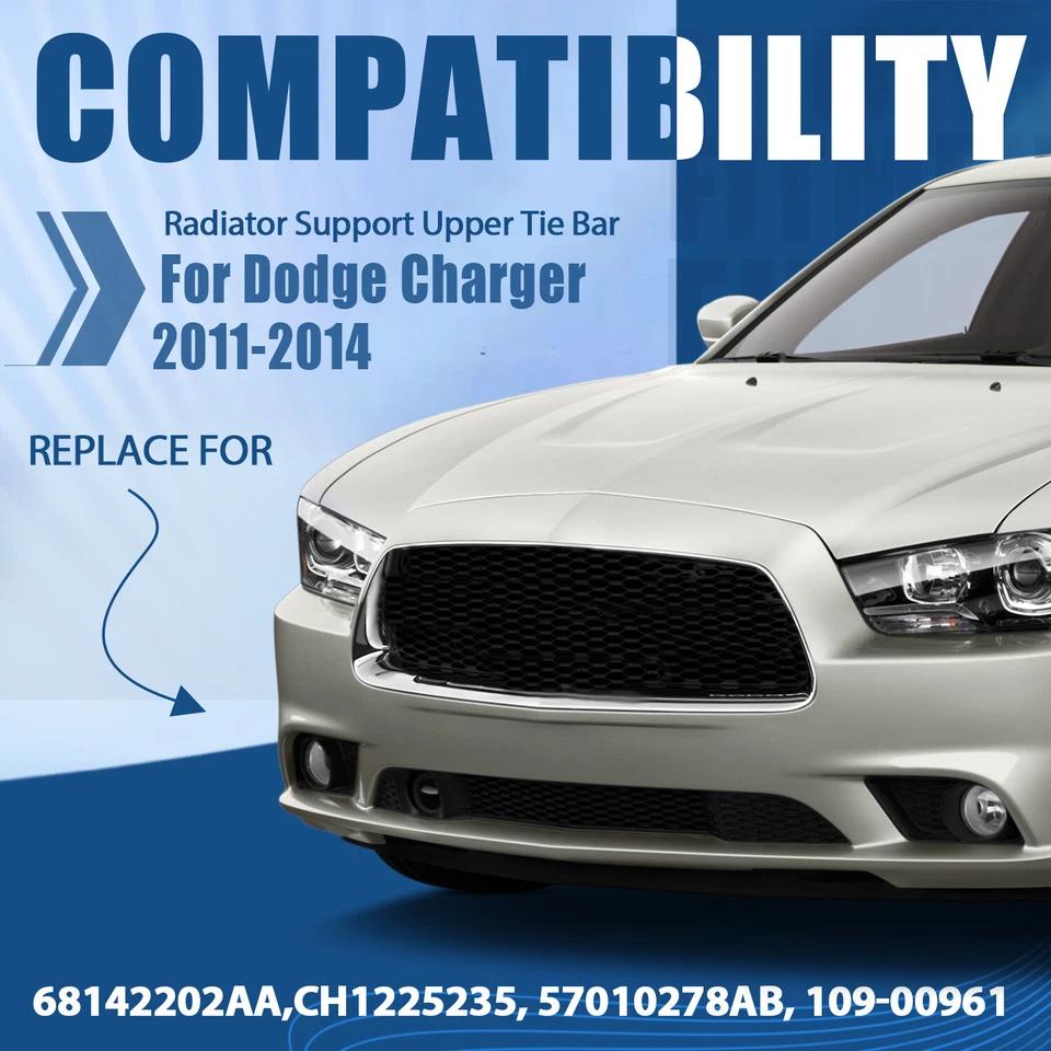 Núcleo de soporte de radiador para Dodge Charger 2011-2014 barra de amarre travesaño superior Foto 2 de 4