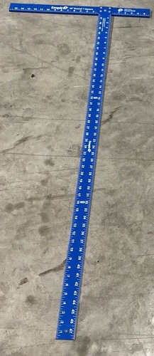 48 In. Drywall T-Square Easy and Quick Reads. Large Bold Numbers and Graduation