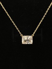 *ZALES* Jewelers 18K Gold Plated Sterling Silver Lab Created White Sapphire