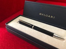Penna a sfera BVLGARI tipo ritorto nero e argento nuova scatola