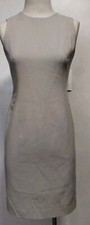 CALVIN KLEIN Sheath Dress Beige Size 4 Sleeveless Stretch