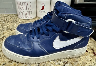 Nike Air Force 1 Mid Mens Midnight Navy Blue 315123-407 Size 9.5