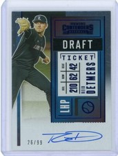 2020 Panini Contenders Draft Picks Baseball Autograph Blue DPT-RD Reid Detmers 